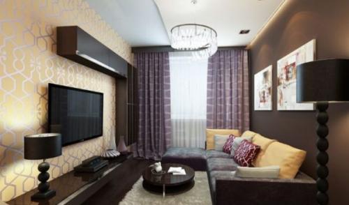 Камин в хрущевке. Варианты интерьера проходной гостиной в хрущевке