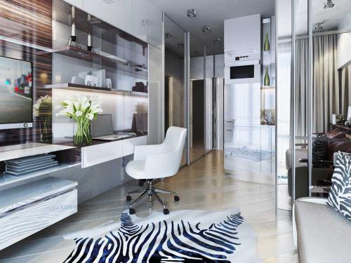 Мебель для квартиры студии 20 кв м. Современный дизайн студии 20 кв.м. Фото проекта