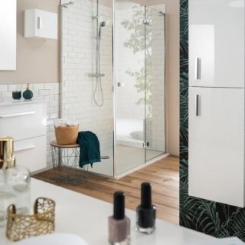 Дизайн душевой кабины без поддона. Плюсы