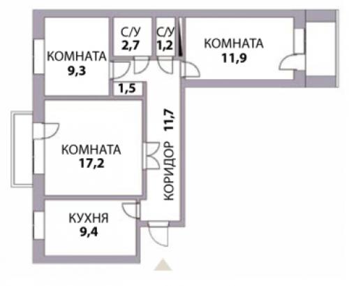 План квартиры 3 комнаты. С чего начать