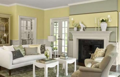 Цвет стен в гостиной фото