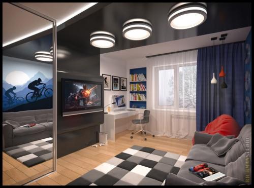 Дизайн комнаты для подростка мальчика 14 лет. Смотрите видео: Дизайн комнаты для подростка в современном стиле