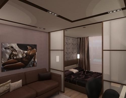 Интерьер маленькой гостиной-спальни. Как совместить гостиную со спальней?