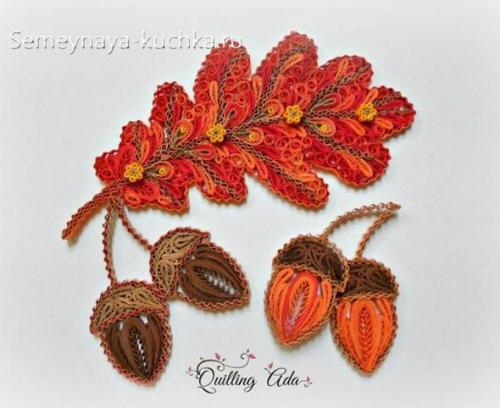 Поделки из бумаги на тему Осень. В технике квиллинг.