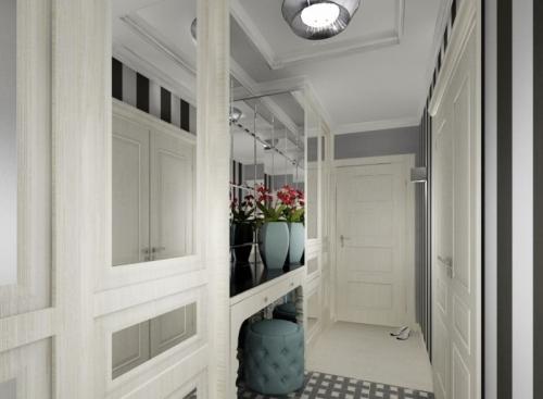 Планировки 4 комнатных квартир. Прихожая 25