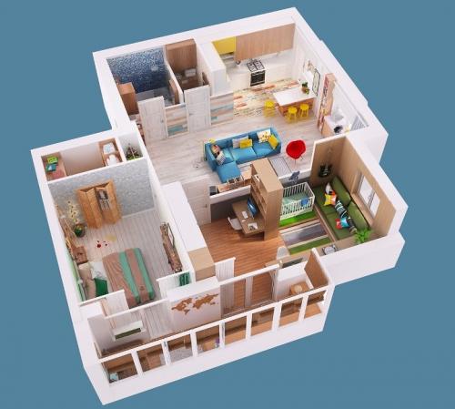 Дизайн 4 х комнатной квартиры 80 кв м. Как создать идеальный дизайн дома 80 кв. м