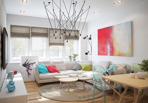 Гостиная дизайн в квартире. Стиль интерьера для маленькой гостиной 09