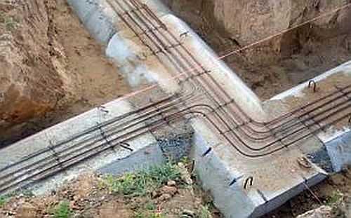 Ленточный фундамент из блоков для дома из. Укладка блоков ФБС