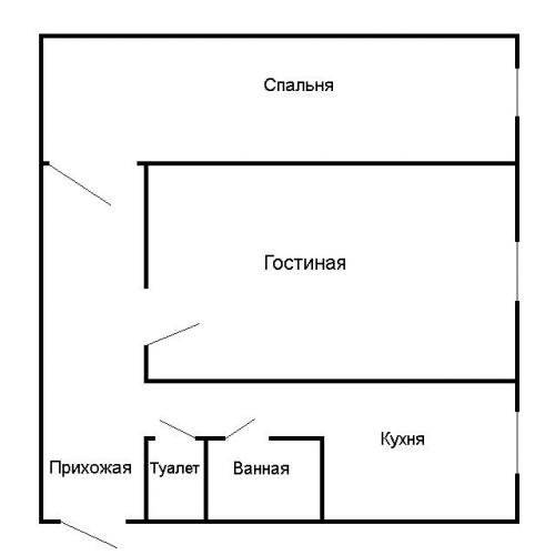 Варианты перепланировок двухкомнатных квартир. Перепланировка двухкомнатной квартиры 04 Варианты перепланировок двухкомнатных квартир. Перепланировка двухкомнатной квартиры 04