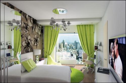 Дизайн спальни в зеленых тонах. Как выбрать мебель, текстиль и аксессуары