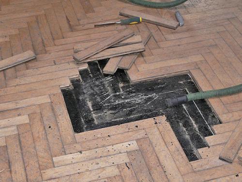 Ремонт вздутого паркета. Ремонт паркета после залива водой