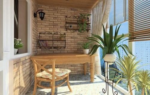 Лаунж зона на балконе