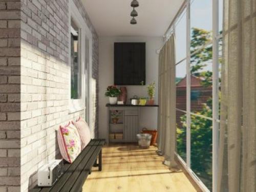 Лаунж зона на балконе