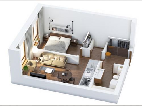 Как расположить Мебель в студии. Другие примеры рациональной расстановки мебели в интерьере однокомнатной квартиры