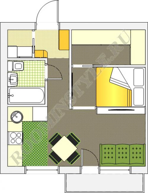 Как красиво обставить квартиру однокомнатную. Советы по выбору дизайна однокомнатной квартиры 03