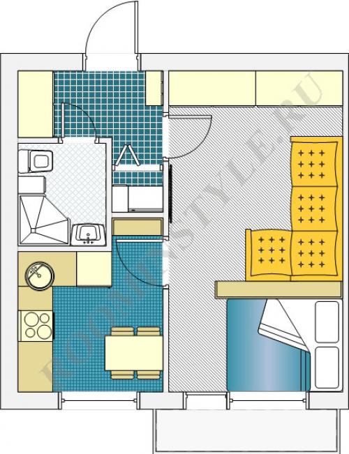 Как красиво обставить квартиру однокомнатную. Советы по выбору дизайна однокомнатной квартиры 02