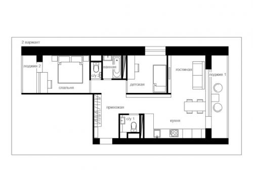 Проект из двушки в трешку. Перепланировка недели: как из двушки сделать трёшку