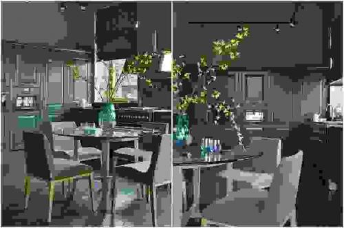 Зеленые обои на кухне. Кухня в зеленом цвете 20 Зеленые обои на кухне. Кухня в зеленом цвете 20