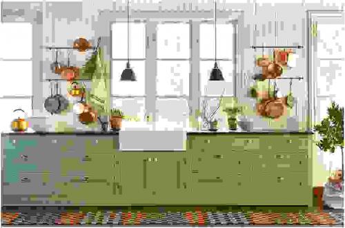 Зеленые обои на кухне. Кухня в зеленом цвете 18 Зеленые обои на кухне. Кухня в зеленом цвете 18