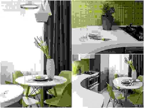 Зеленые обои на кухне. Кухня в зеленом цвете 23 Зеленые обои на кухне. Кухня в зеленом цвете 23