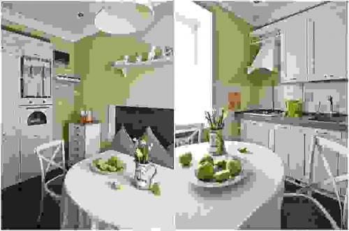 Зеленые обои на кухне. Кухня в зеленом цвете 22 Зеленые обои на кухне. Кухня в зеленом цвете 22