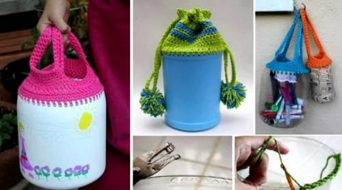 Сумка из пластиковых бутылок своими руками. Простая сумка из пластиковых бутылок