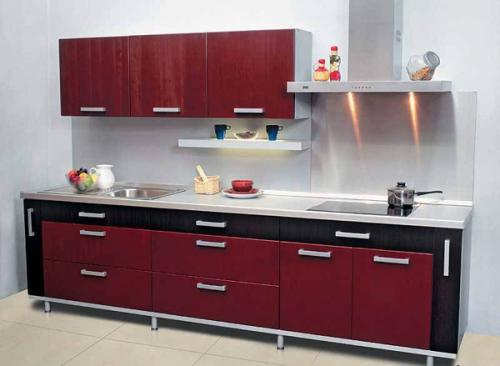 Дизайн кухни в зеленом цвете 8 кв. Планировка