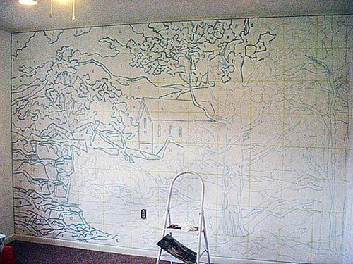 Как сделать рисунок на стене своими руками. Некоторые особенности росписи по штукатурке 12