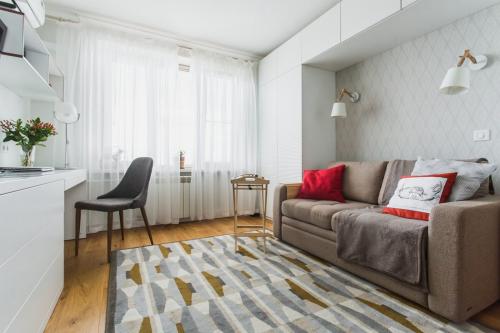 Дизайн однокомнатной квартиры для семьи с двумя детьми