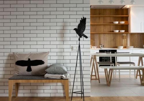 Имитация кирпича из гипсовой штукатурки. Примеры штукатурки под кирпич в интерьере