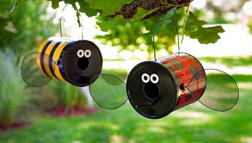 Как сделать пчелку из пластиковых бутылок своими руками. Пчёлы из пластиковых бутылок 25