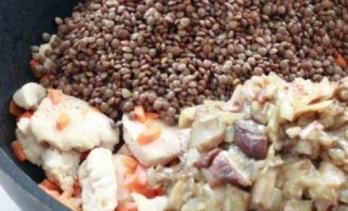Как приготовить чечевицу с мясом. Чечевица с мясом