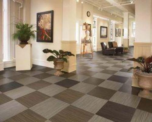 Виниловый пол в ванной. Виниловая плитка