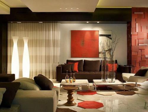 Красные акценты в интерьере. Яркие красные акценты в интерьере