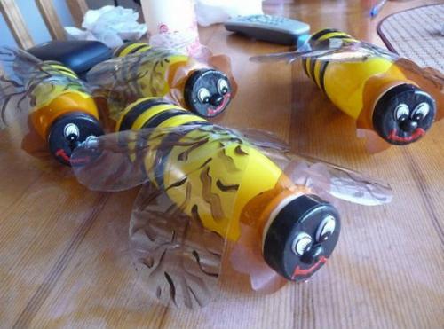 Из пластиковой бутылки пошаговая инструкция, как сделать пчелу. Медоносная пчела из пластиковой бутылки