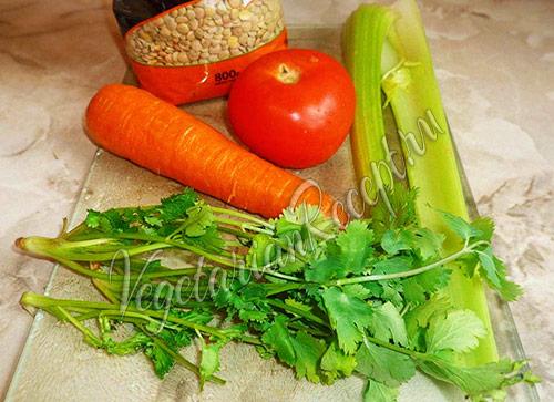 Коричневая чечевица суп. Суп из чечевицы с сельдереем и помидорами