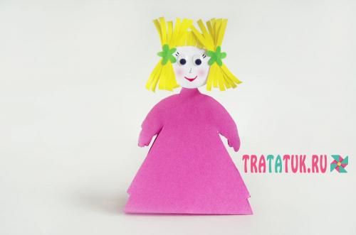 Как сделать куклу из бумаги. Бумажная кукла: простая поделка пошагово