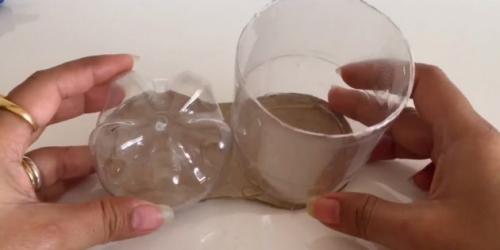 Оригинальные украшения на новый год своими руками. Сапожок из пластиковой бутылки