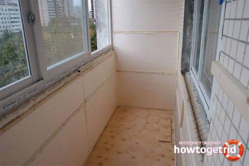 Как утеплить на балконе стены. Подготовительные работы 02 Как утеплить на балконе стены. Подготовительные работы 02
