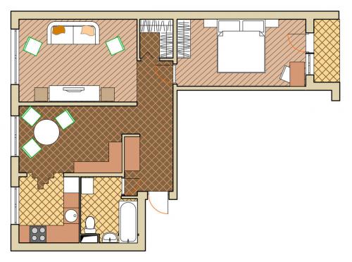 Планировка распашонка 3 комнатная. Перепланировка трёшки-распашонки 60 м в панельной хрущёвке: 5 схем (бесплатно)