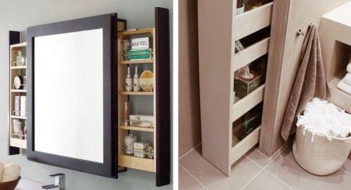 Хранение полотенец в ванной. Отражение элегантности 08