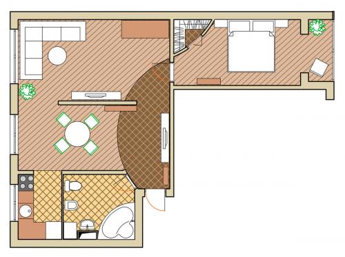 Планировка распашонка 3 комнатная. Перепланировка трёшки-распашонки 60 м в панельной хрущёвке: 5 схем (бесплатно)
