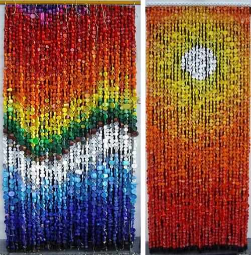 Панно из крышек пластиковых бутылок. Вернисаж поделок из пробок от пластиковых бутылок