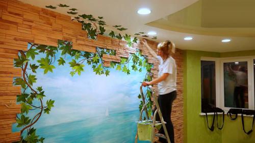 Какими красками расписывают стены. Роспись стены в доме: какие краски использовать?