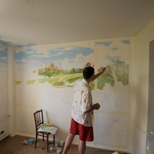 Какими красками расписывают стены. Роспись стены в доме: какие краски использовать? 15