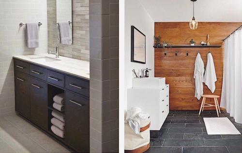 Хранение полотенец в ванной. Отражение элегантности 09