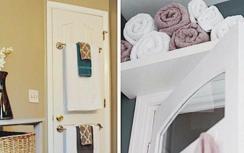 Хранение полотенец в ванной. Отражение элегантности 12