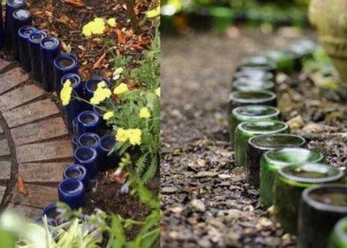 Дорожка из бутылок. Как сделать садовые дорожки из стеклянных бутылок