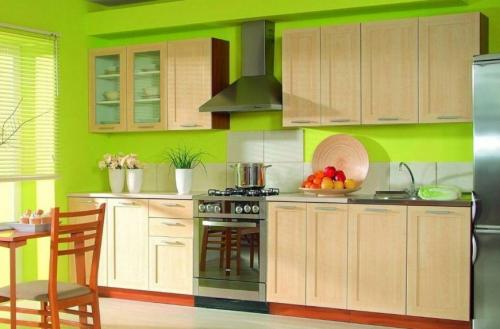 Салатовая кухня, какие обои. Сочетание с белым цветом – универсальное и беспроигрышное 27 Салатовая кухня, какие обои. Сочетание с белым цветом – универсальное и беспроигрышное 27