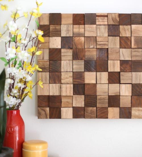 Панно декоративное из дерева. Потрясающий декор стены за небольшие деньги – эффектное 3D панно из деревянных брусков